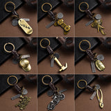 Women's Fashion Vintage Handwoven Leather Keychain
