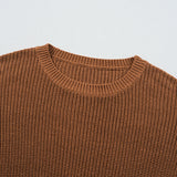 Pearl Detail Round Neck Long Sleeve Sweater
