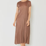 Marina West Swim Pleated Cap Sleeve A-Line Dress
