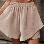 Layered Elastic Waist Shorts
