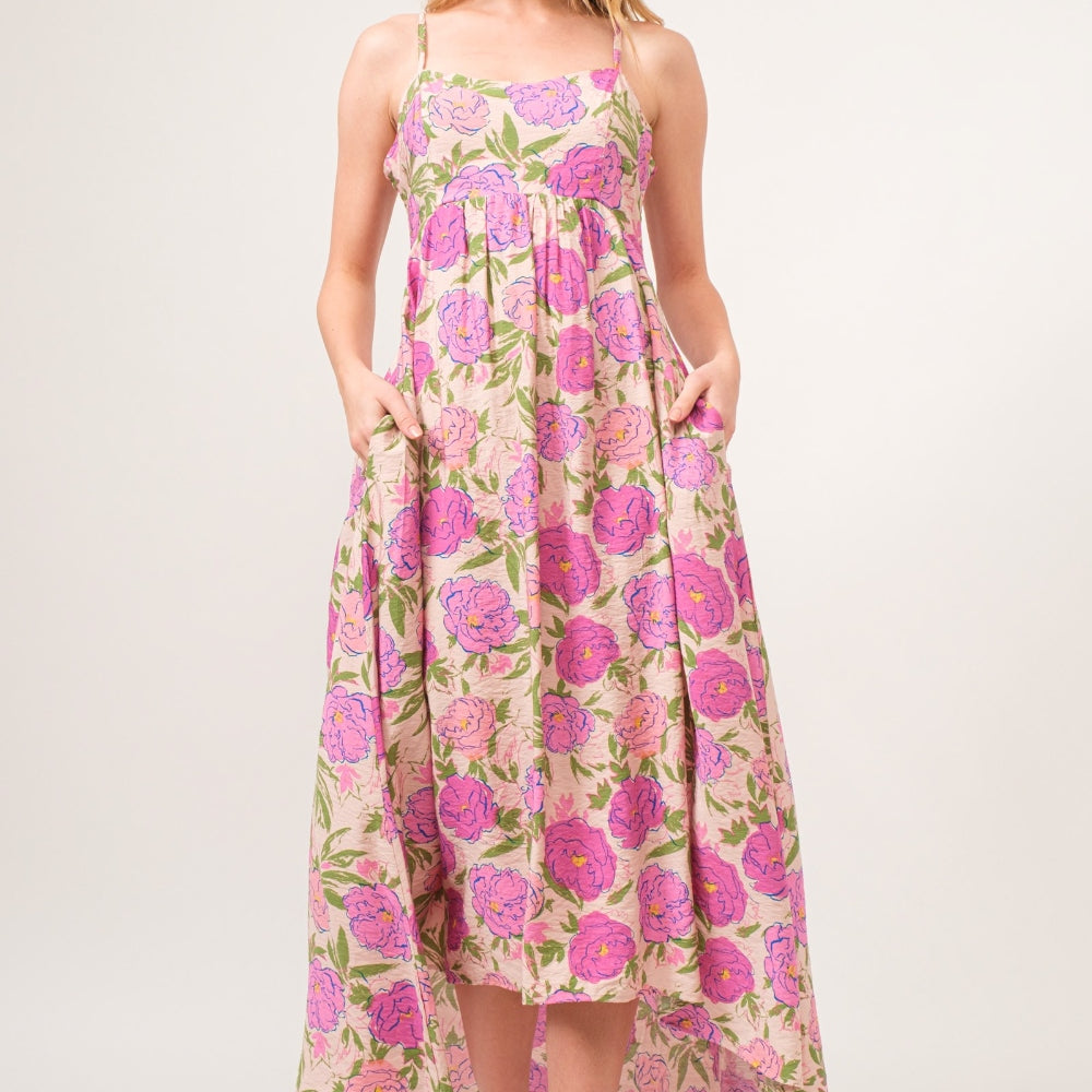 And The Why Floral High-Low Hem Cami Dress
