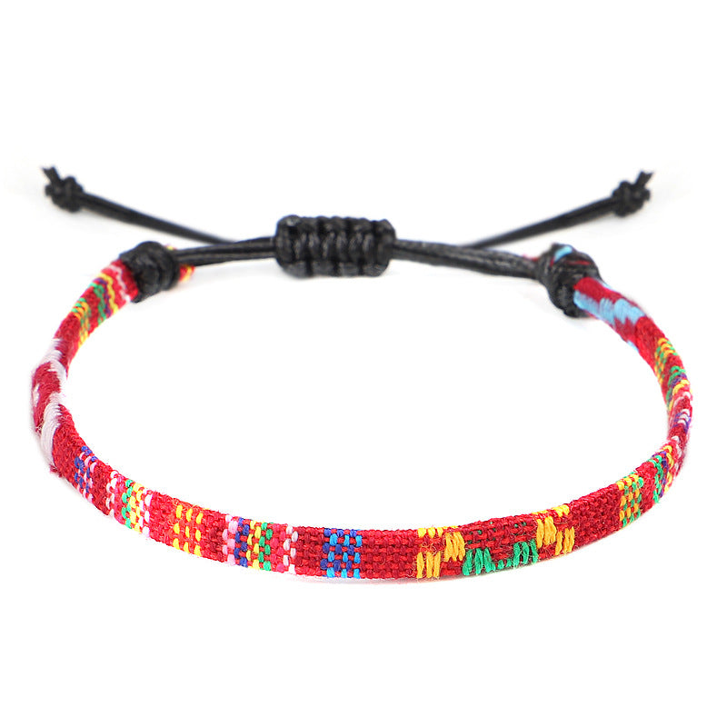 Hand Woven Rainbow Color Anklet Bohemian Style
