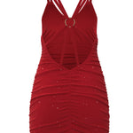 Glitter Double Spaghetti Straps Mini Dress
