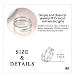 925 Sterling Silver Spiral Twist open ring
