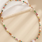 Multicolored Bead Necklace
