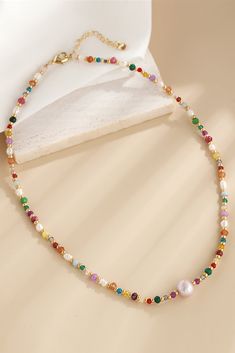 Multicolored Bead Necklace
