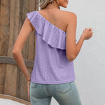 Eyelet One-Shoulder Tank
