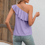 Eyelet One-Shoulder Tank
