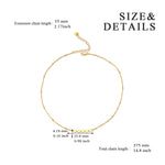 Sterling Silver Sequin Satellite Beaded Choker Necklace Gold Plated Necklaces for Women Girls
