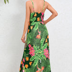 Printed Surplice Maxi Cami Dress
