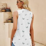 Eyelet Printed Notched Tank
