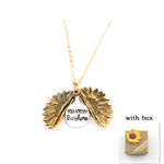 Sunflower Double Lettering Necklace
