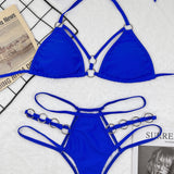 Cutout Halter Neck Two-Piece Bikini Set
