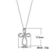 Simple Cross Hanging Clavicle Chain Necklace
