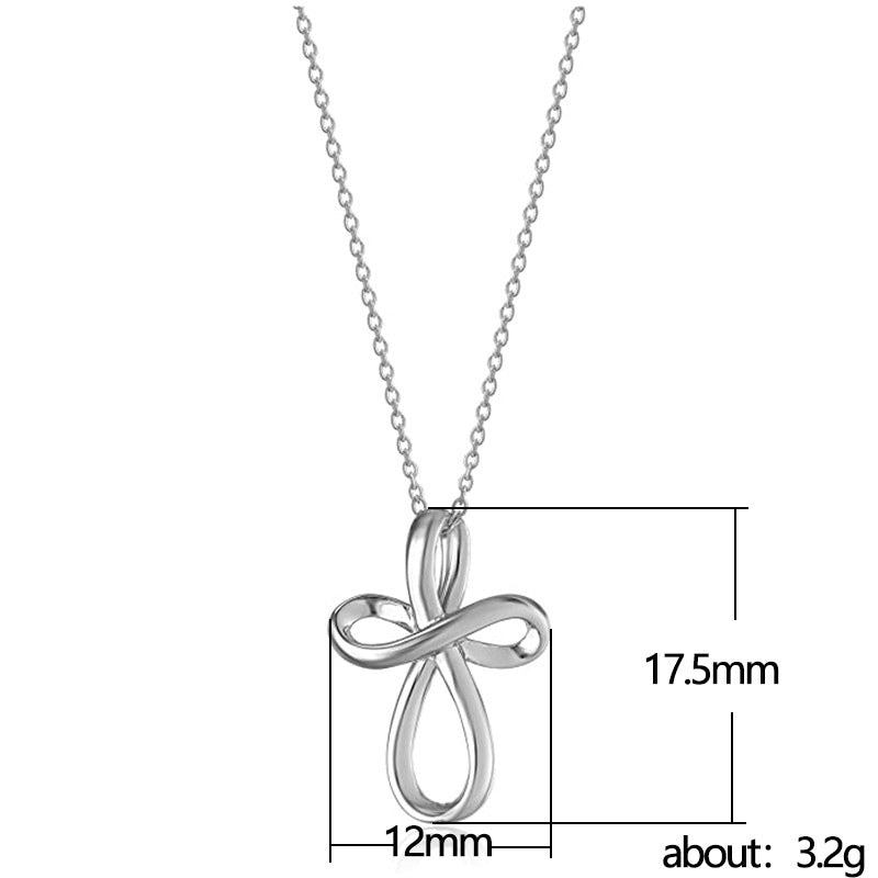 Simple Cross Hanging Clavicle Chain Necklace
