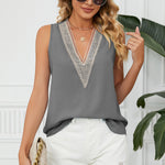 V-Neck Wide Strap Tank
