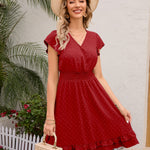 Swiss Dot Cap Sleeve Dress
