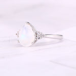 Natural Semi-Precious Moonstone Ring Simple
