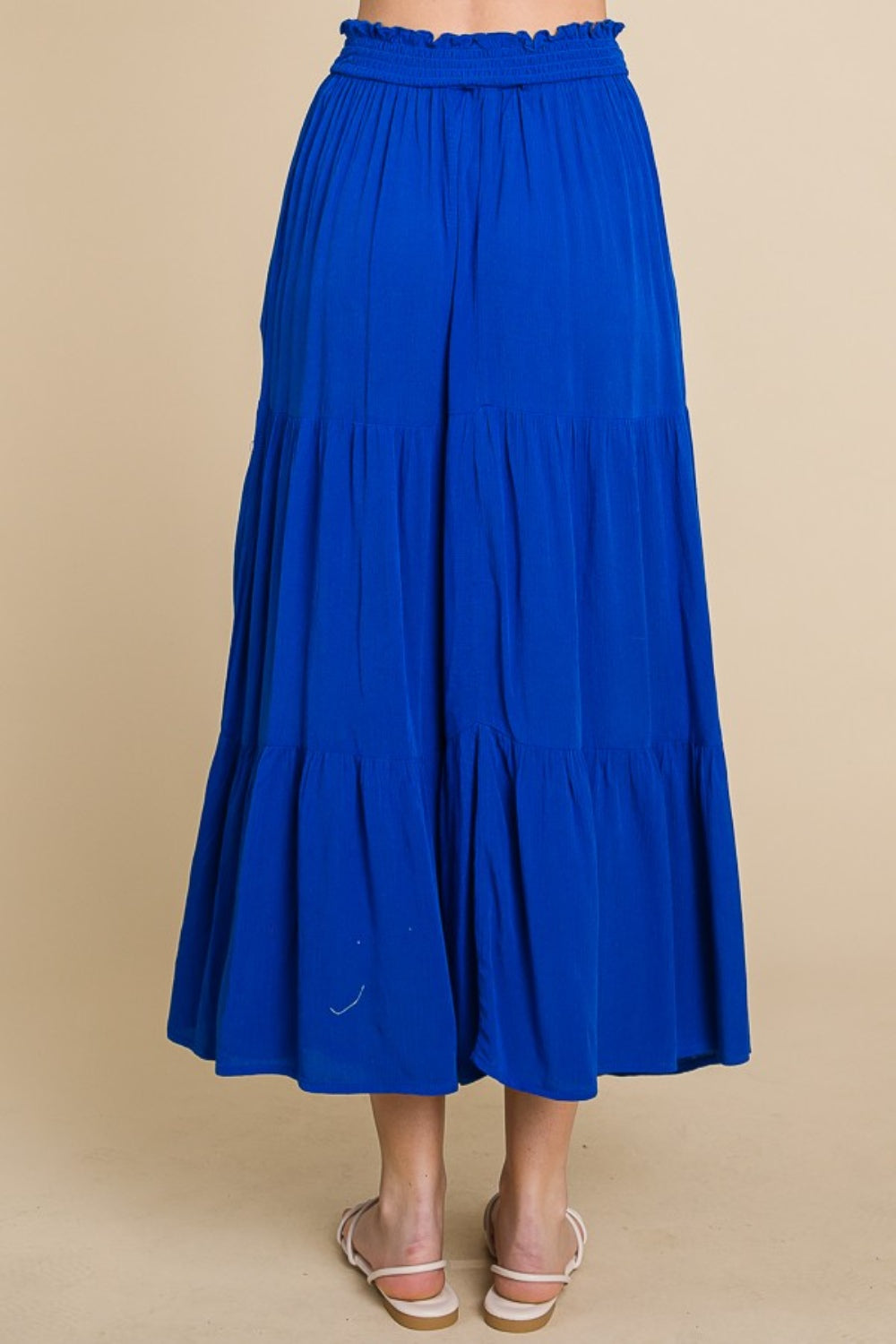 Culture Code Full Size Frill Ruched Midi Skirt
