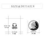 Skull Jack Skellington Sterling Silver Stud Earring For Men Women Gift Jewelry
