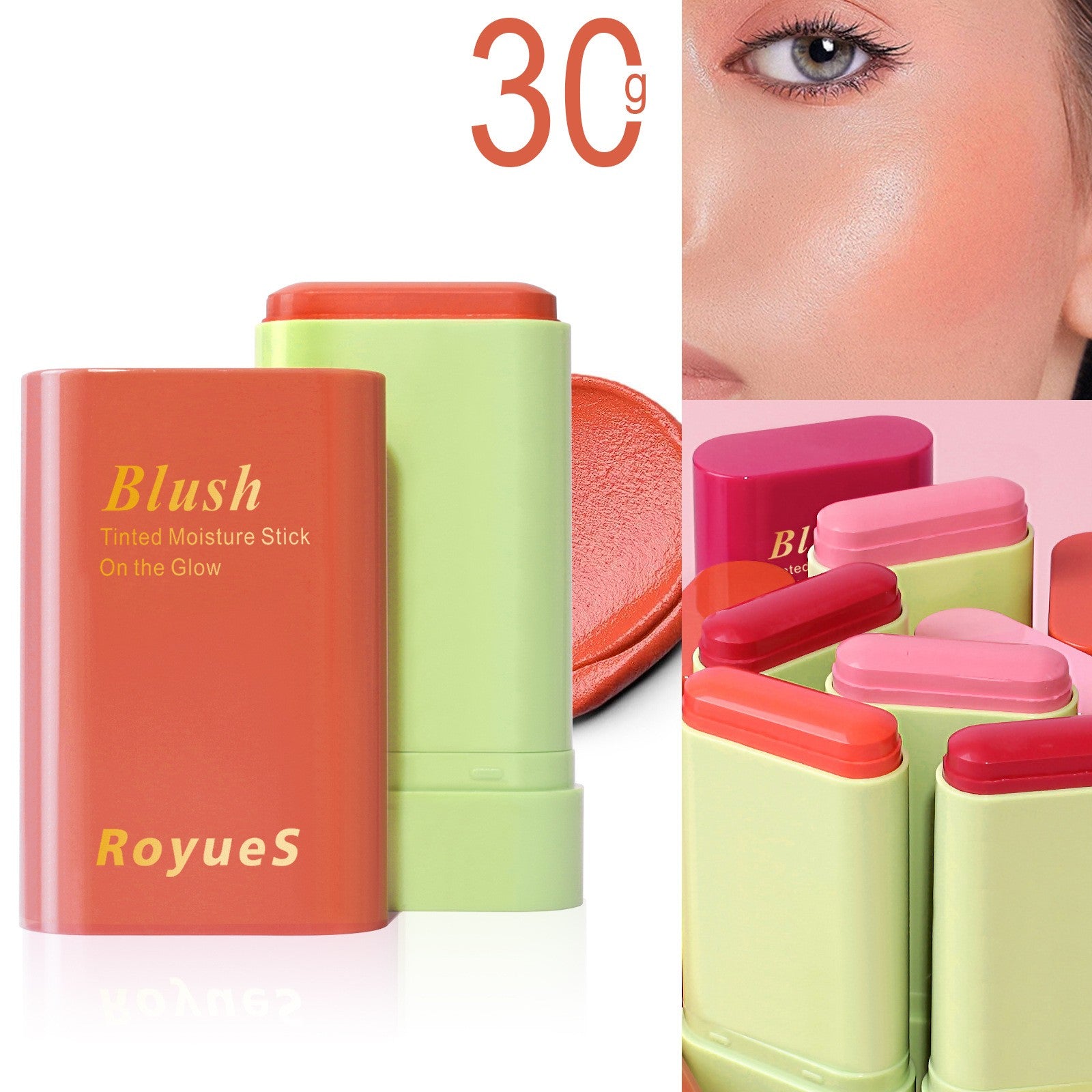 Waterproof Lightweight Multifunctional Blush Stick
