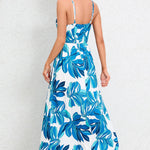 Printed Surplice Maxi Cami Dress
