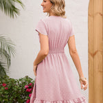 Swiss Dot Cap Sleeve Dress
