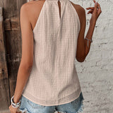 Halter Neck Dot Detail Top
