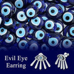 Evil Eye Earrings 925 Sterling Silver Blue Cubic Zirconia Evil Eye Stud Earrings Amulet Spiritua Protection Jewelry Gifts for Women Girls
