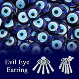 Evil Eye Earrings 925 Sterling Silver Blue Cubic Zirconia Evil Eye Stud Earrings Amulet Spiritua Protection Jewelry Gifts for Women Girls
