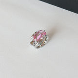 Zircon Ring Peach Blossom Crystal
