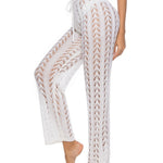 Cutout Drawstring High Waist Swim Pants
