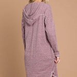 Culture Code Full Size Hooded Long Sleeve Sweater Dress
