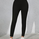 Full Size Letter Embroidered High Waist Leggings
