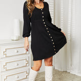 Double Take Scoop Neck Empire Waist Long Sleeve Magic Dress
