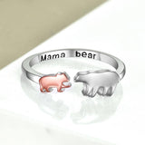 Mama Bear Rings 925 Sterling Silver Mothers Ring Mom Jewelry
