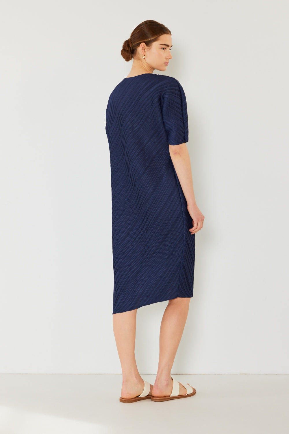 Marina West Swim Pleated Dolman Sleeve Dress
