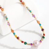 Multicolored Bead Necklace
