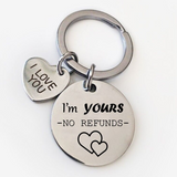 Romantic Couples Keychain Gift For Her Him Girlfriend Boyfriend Love Keyring Tag
