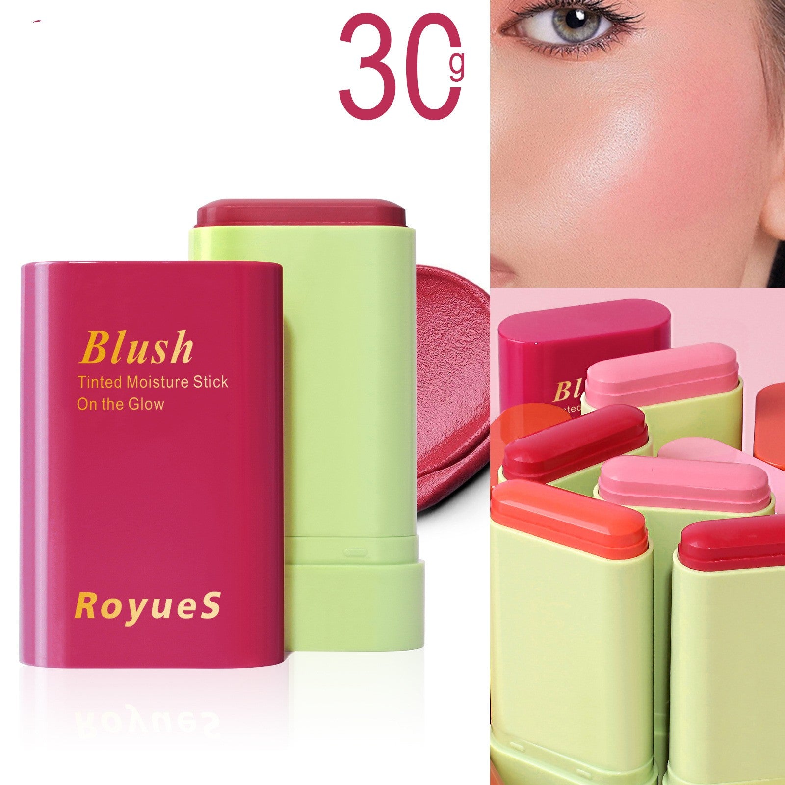 Waterproof Lightweight Multifunctional Blush Stick
