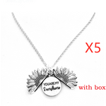 Sunflower Double Lettering Necklace
