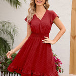 Swiss Dot Cap Sleeve Dress
