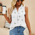 Eyelet Printed Notched Tank
