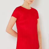 Marina West Swim Pleated Cap Sleeve A-Line Dress
