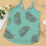 Printed Surplice Spaghetti Strap Cami
