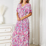 Double Take Multicolored V-Neck Maxi Dress
