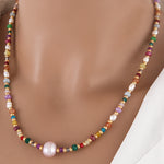 Multicolored Bead Necklace
