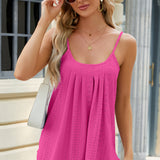 Eyelet Scoop Neck Ruched Cami
