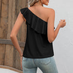 Eyelet One-Shoulder Tank
