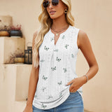 Eyelet Printed Notched Tank
